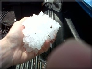 handful of hail