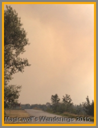 The sky above the campground just before I evacuated.